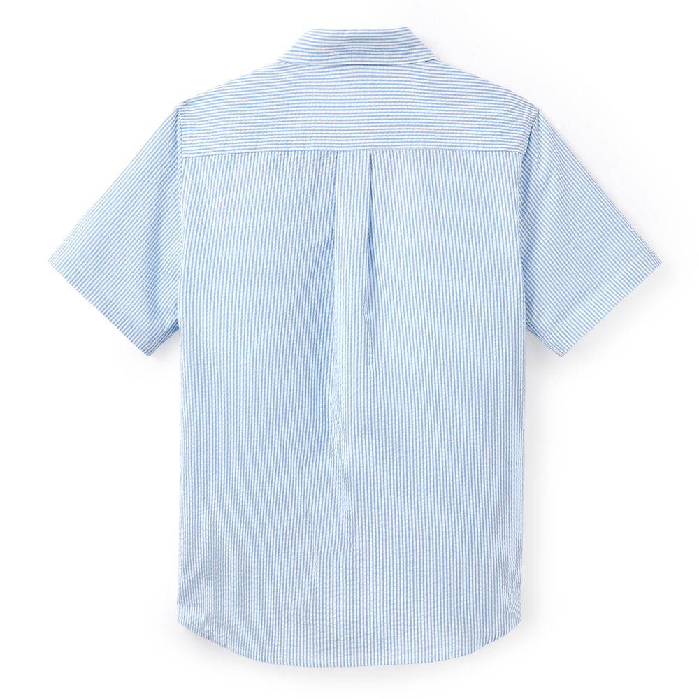 Winnie the Pooh Striped Seersucker Button Down Shirt for Men