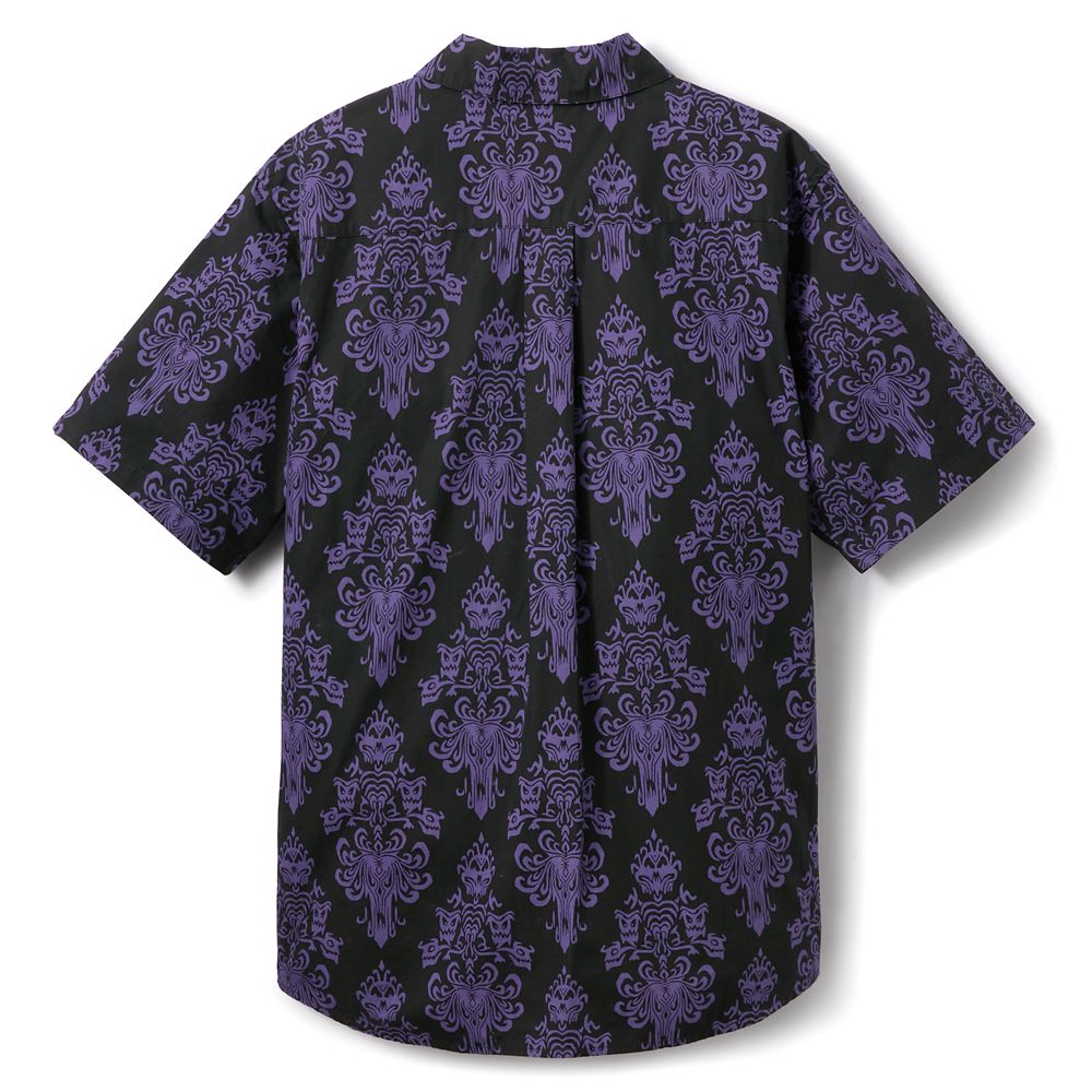 The Haunted Mansion Wallpaper Woven Shirt for Adults