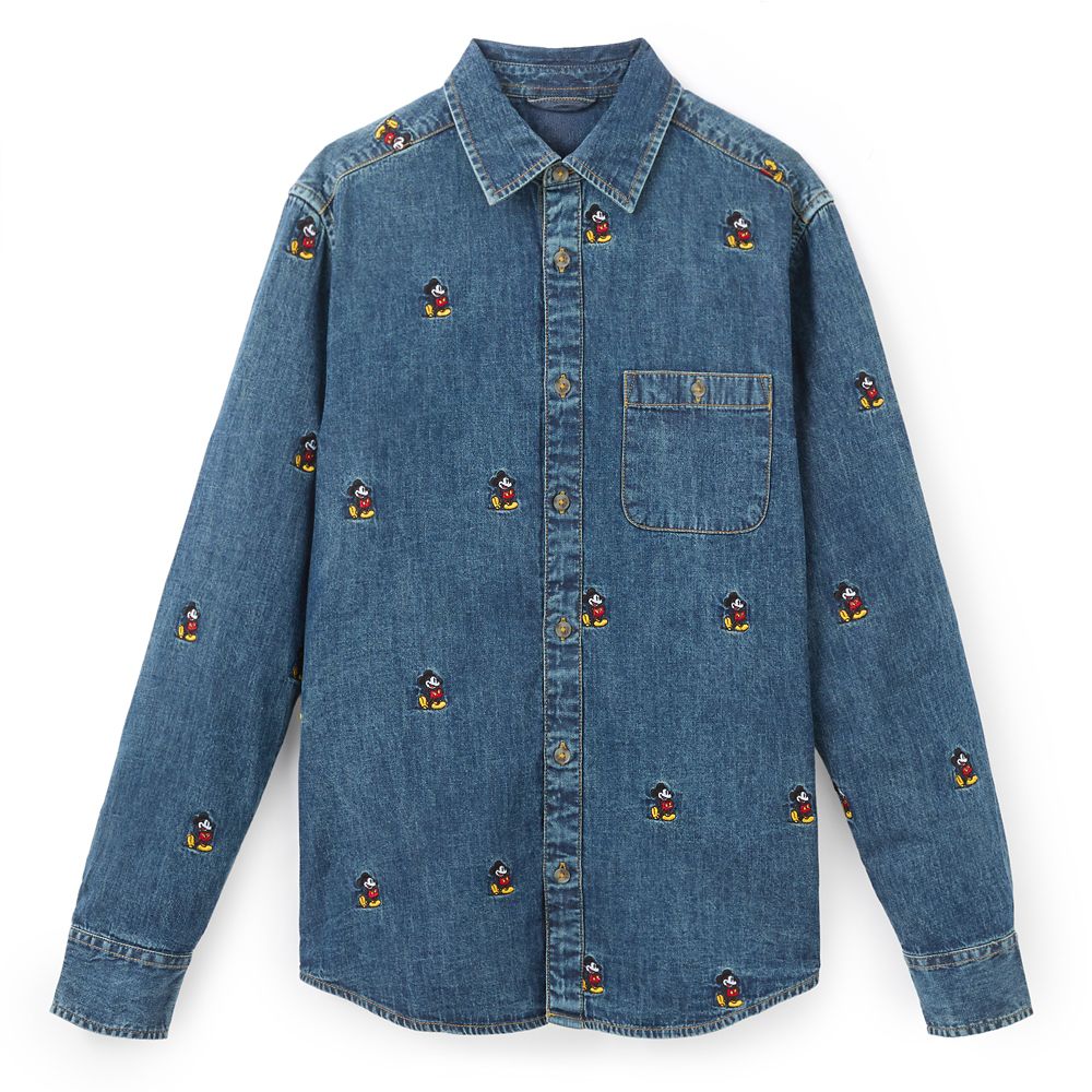 Mickey Mouse Denim Shirt for Men