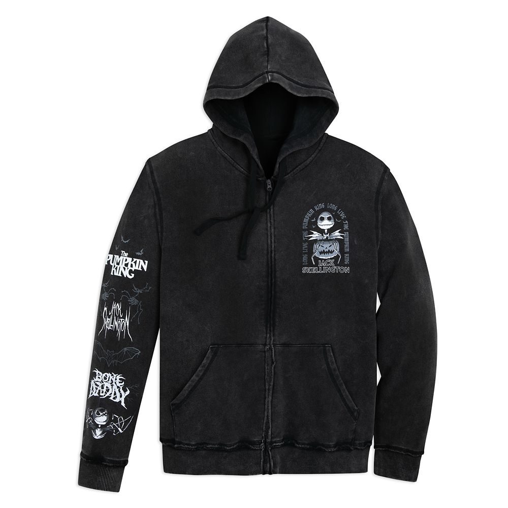 Jack Skellington Halloween Zip Hoodie for Adults – The Nightmare Before Christmas