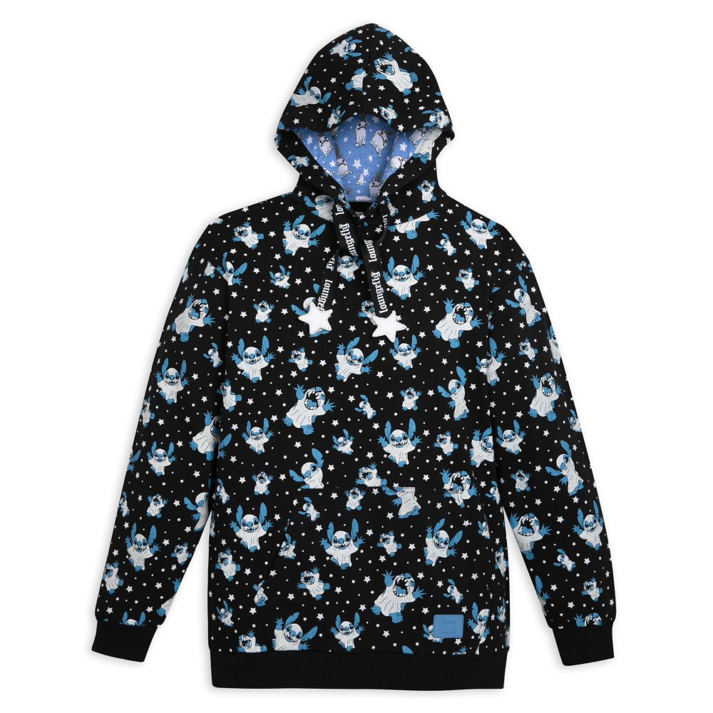 Stitch Halloween Glow-in-the-Dark Loungefly Pullover Hoodie for Adults &ndash; Lilo & Stitch