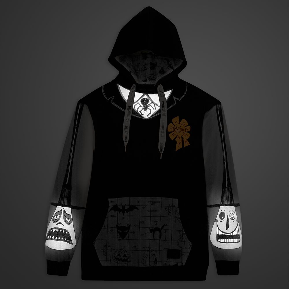 Mayor Loungefly Glow-in-the-Dark Pullover Hoodie for Adults &ndash; The Nightmare Before Christmas