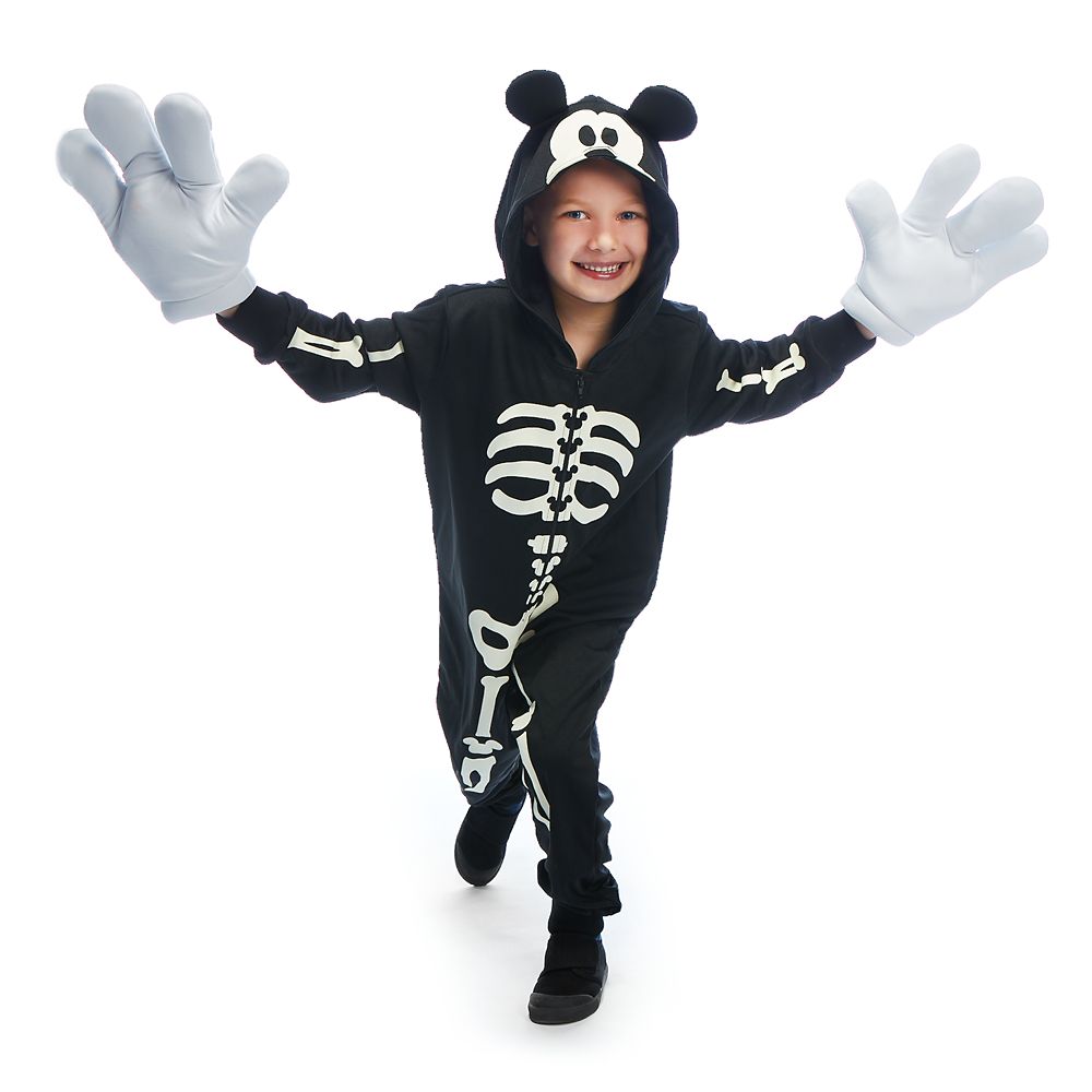 Mickey Mouse Glow-in-the-Dark Skeleton Costume for Kids Official shopDisney