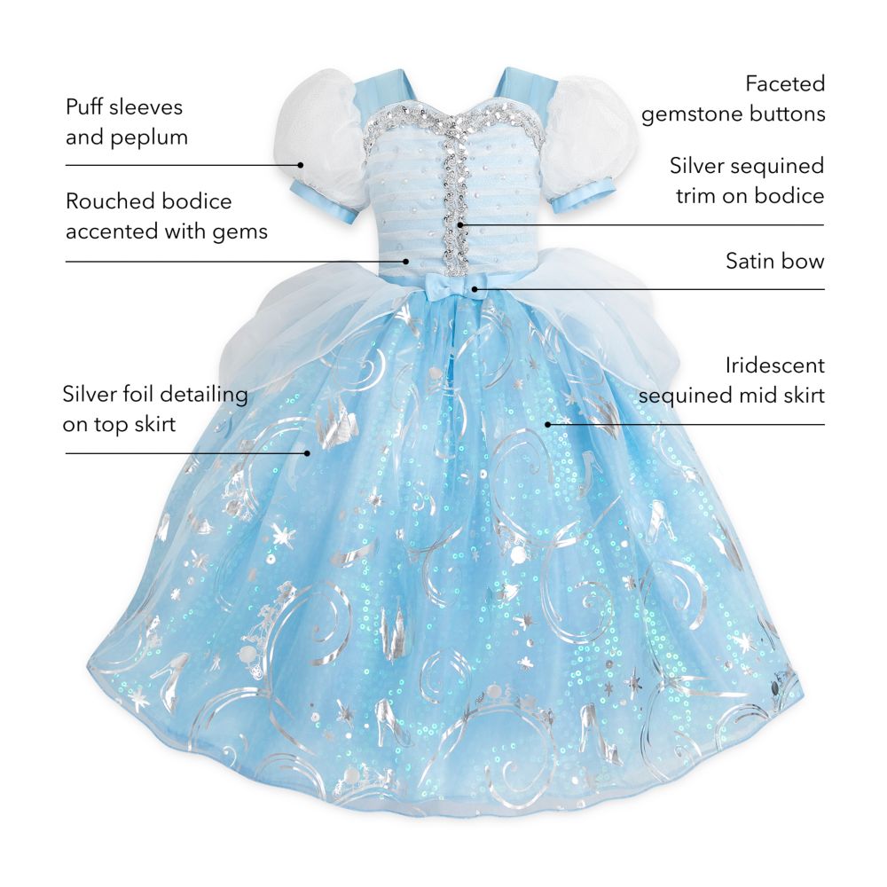 Cinderella 75th Anniversary Deluxe Costume for Kids