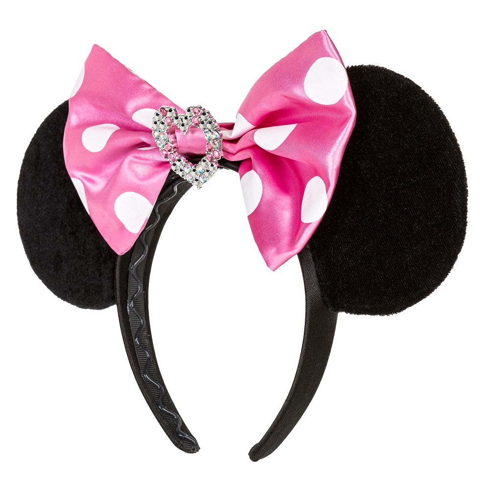 Minnie Mouse Ear Headband for Kids &ndash; Jeweled Heart
