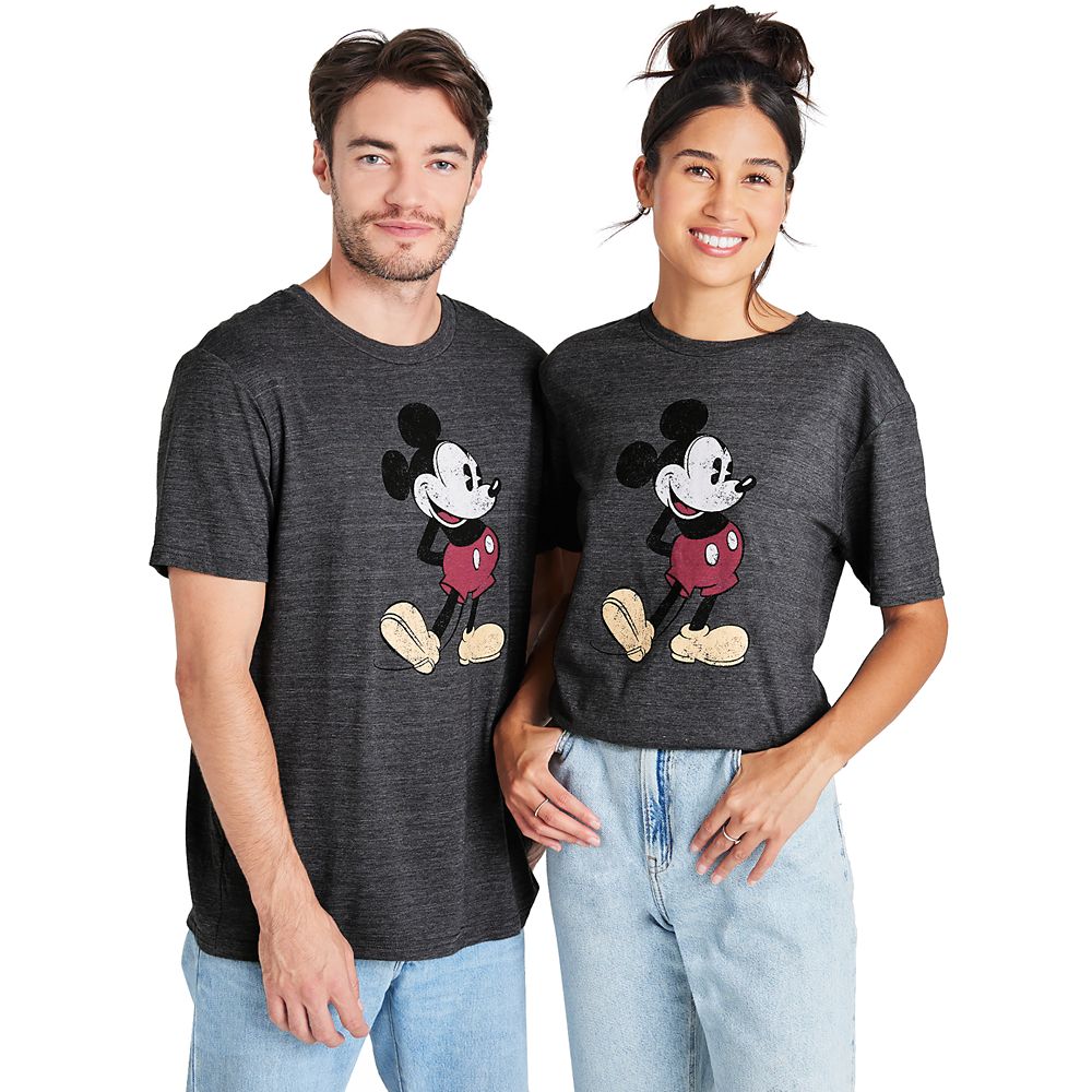 Grey mickey mouse t shirt hotsell