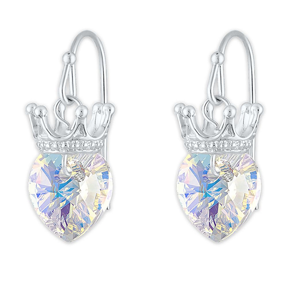 Disney Princess Crystal Heart Crown Earrings Disney Store
