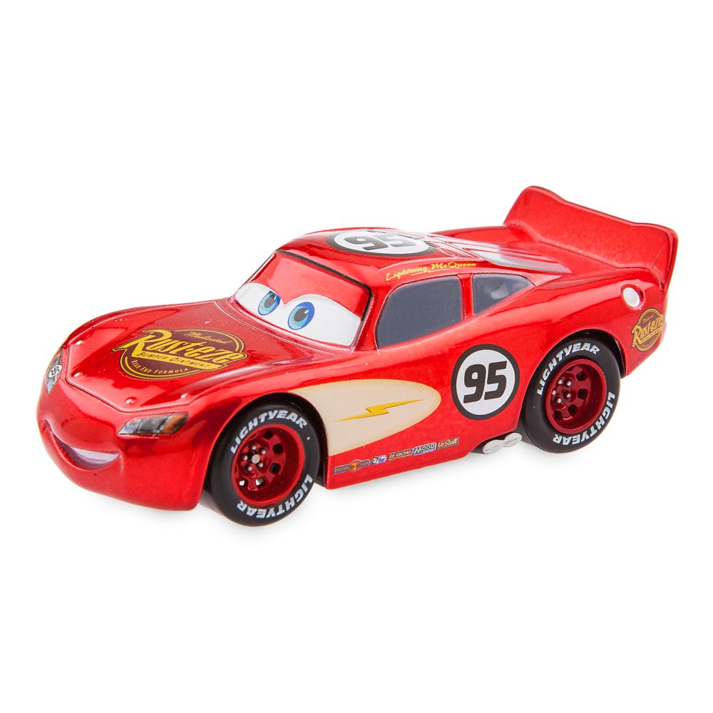 Lightning McQueen Pull N Race Die Cast Car Cars Disney Store