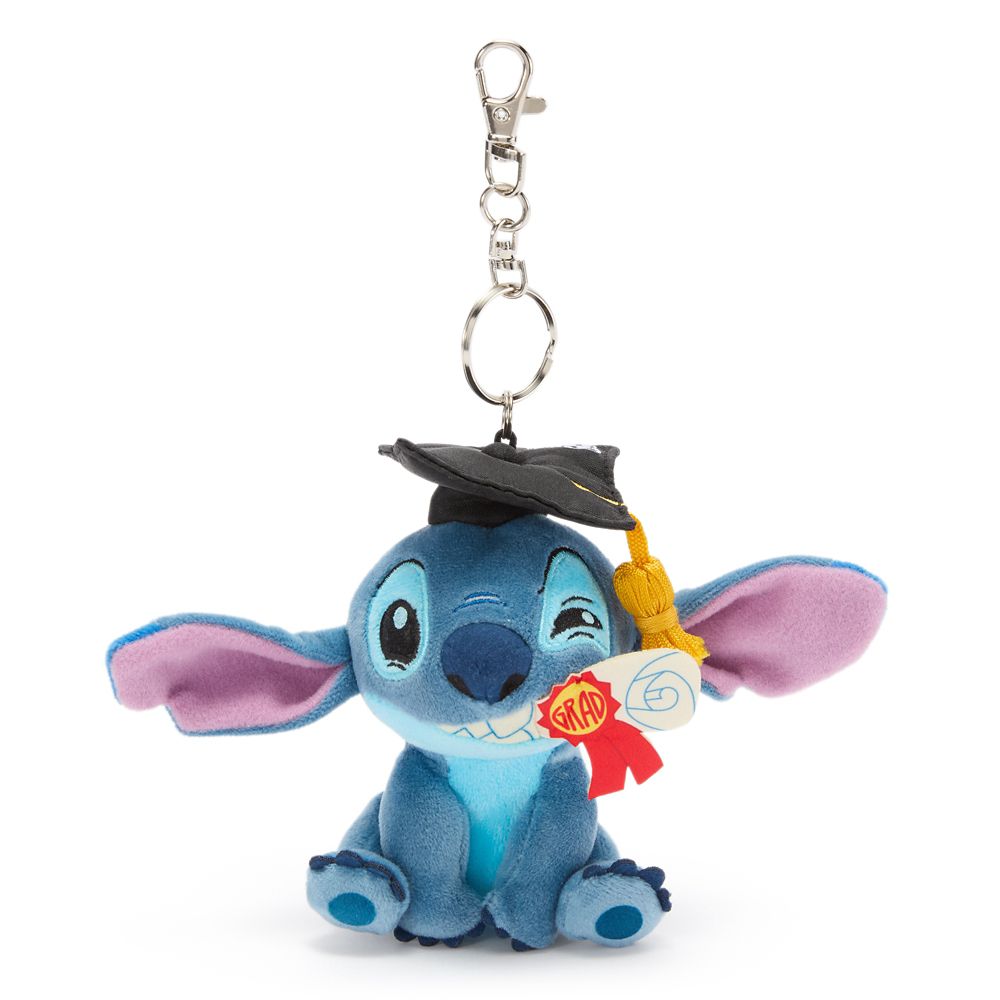 Stitch 2026 Graduation Mini Plush Keychain Bag Charm &ndash; Lilo & Stitch