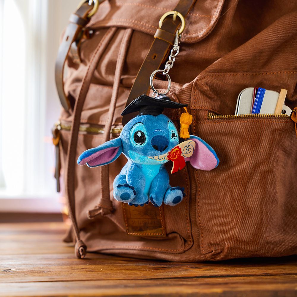 Stitch 2026 Graduation Mini Plush Keychain Bag Charm &ndash; Lilo & Stitch