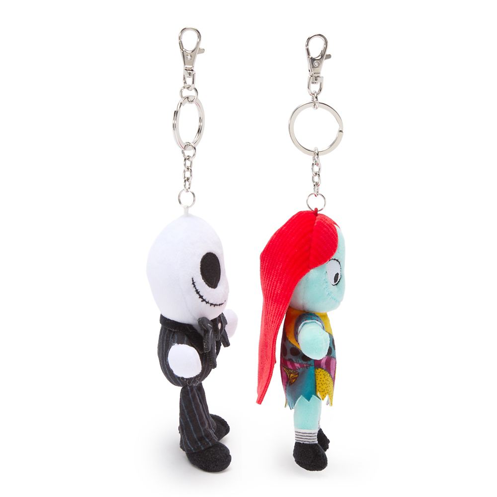 Jack Skellington and Sally Plush Keychain Bag Charm Set &ndash; The Nightmare Before Christmas &ndash; 6''