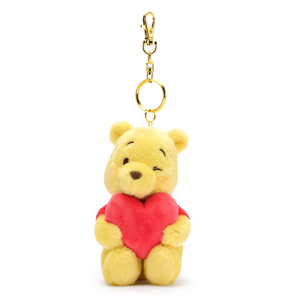 Winnie the Pooh with Heart Plush Key Chain – Disney Store Japan