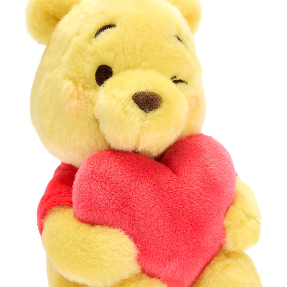 Winnie the Pooh with Heart Plush Key Chain &ndash; Disney Store Japan