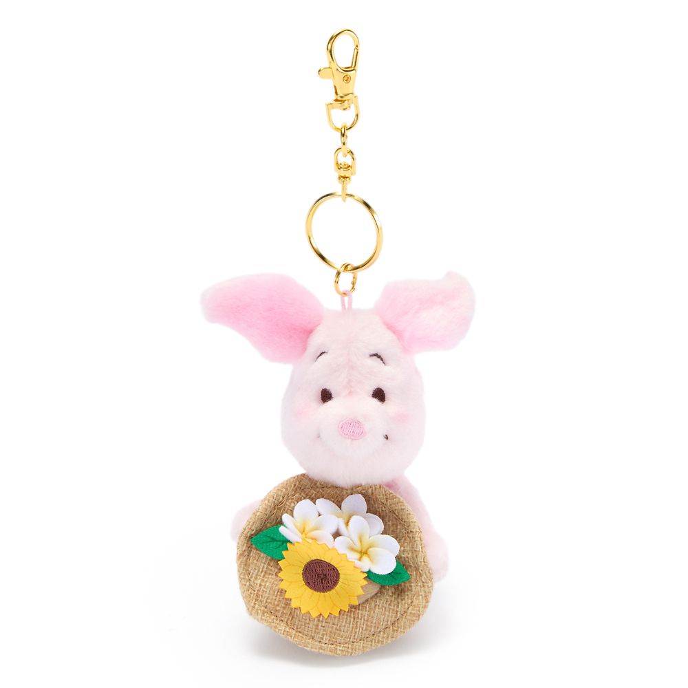 Piglet Summertime Plush Keychain Bag Charm &ndash; Winnie the Pooh &ndash; 5'' &ndash; Disney Store Japan