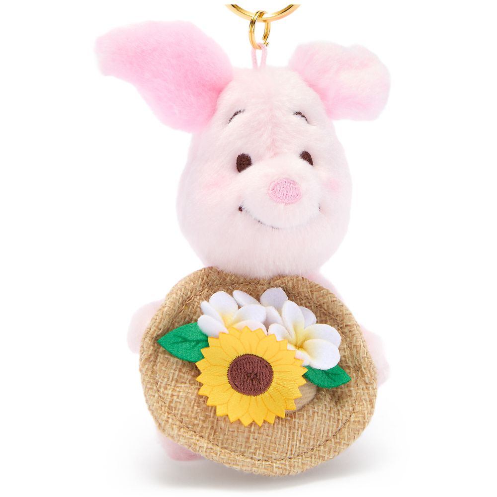 Piglet Summertime Plush Keychain Bag Charm &ndash; Winnie the Pooh &ndash; 5'' &ndash; Disney Store Japan