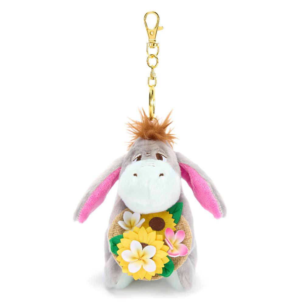 Eeyore Summertime Plush Keychain Bag Charm &ndash; Winnie the Pooh &ndash; 5'' &ndash; Disney Store Japan