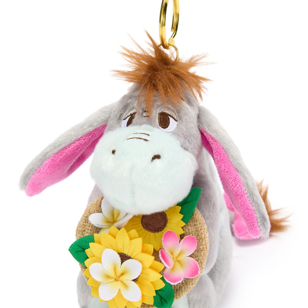 Eeyore Summertime Plush Keychain Bag Charm &ndash; Winnie the Pooh &ndash; 5'' &ndash; Disney Store Japan