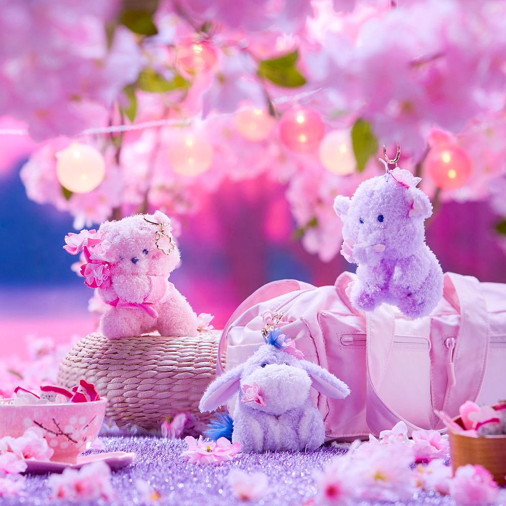 Lumpy Sakura Plush Keychain - Winnie the Pooh - Disney Store Japan