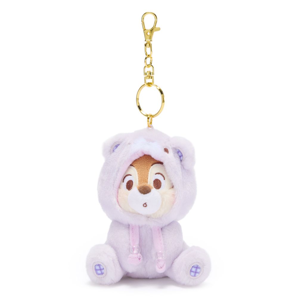 Chip in Bear Suit Plush Keychain Bag Charm &ndash; 5'' &ndash; Disney Store Japan