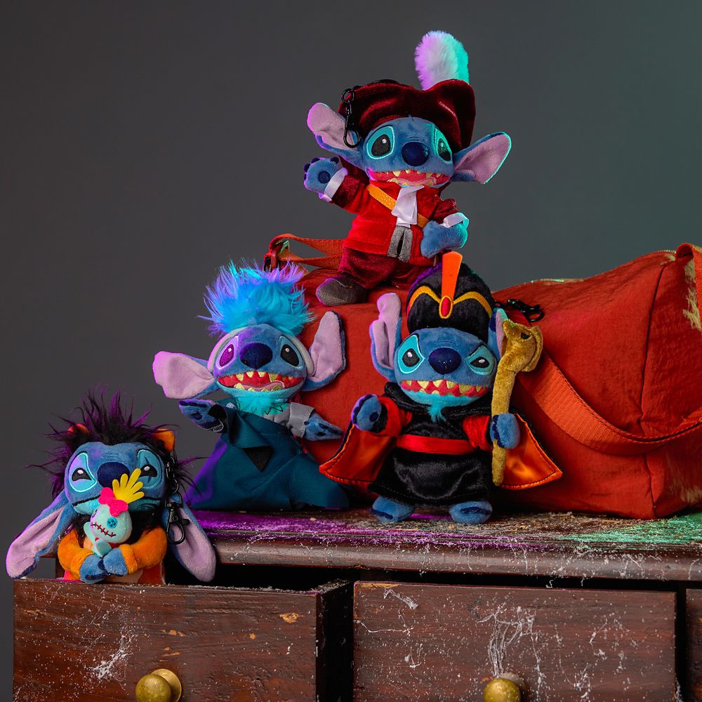 Stitch as Captain Hook Plush Keychain Bag Charm &ndash; Peter Pan &ndash; Disney Villains &ndash; 8 1/2'' &ndash; Disney Store Japan