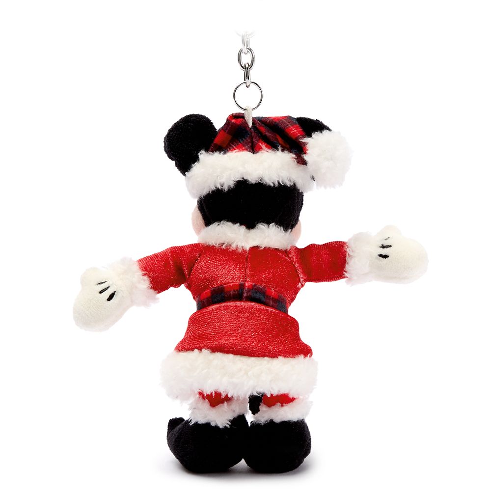 Santa Mickey Mouse Plush Keychain Bag Charm