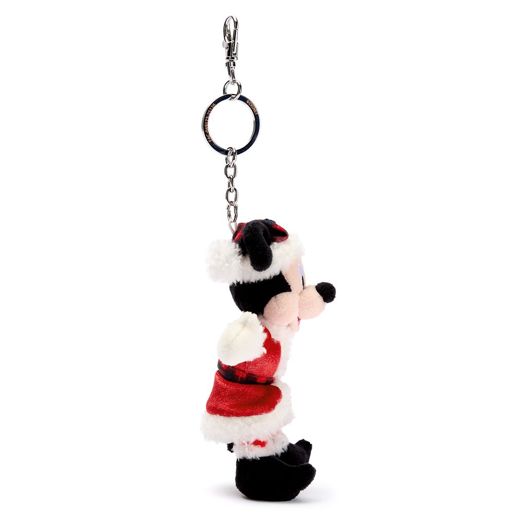 Santa Mickey Mouse Plush Keychain Bag Charm