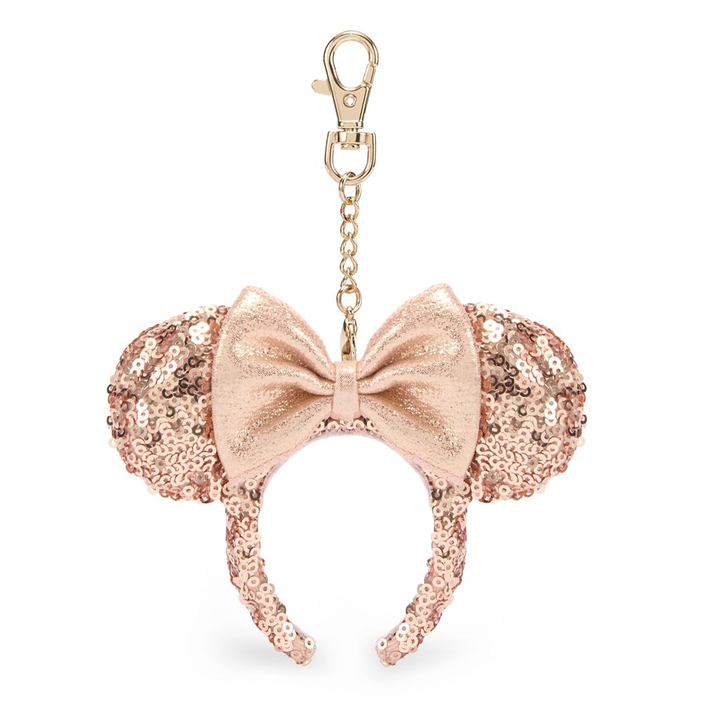 Minnie Mouse Sequin Ear Headband Bag Charm &ndash; Rose Gold