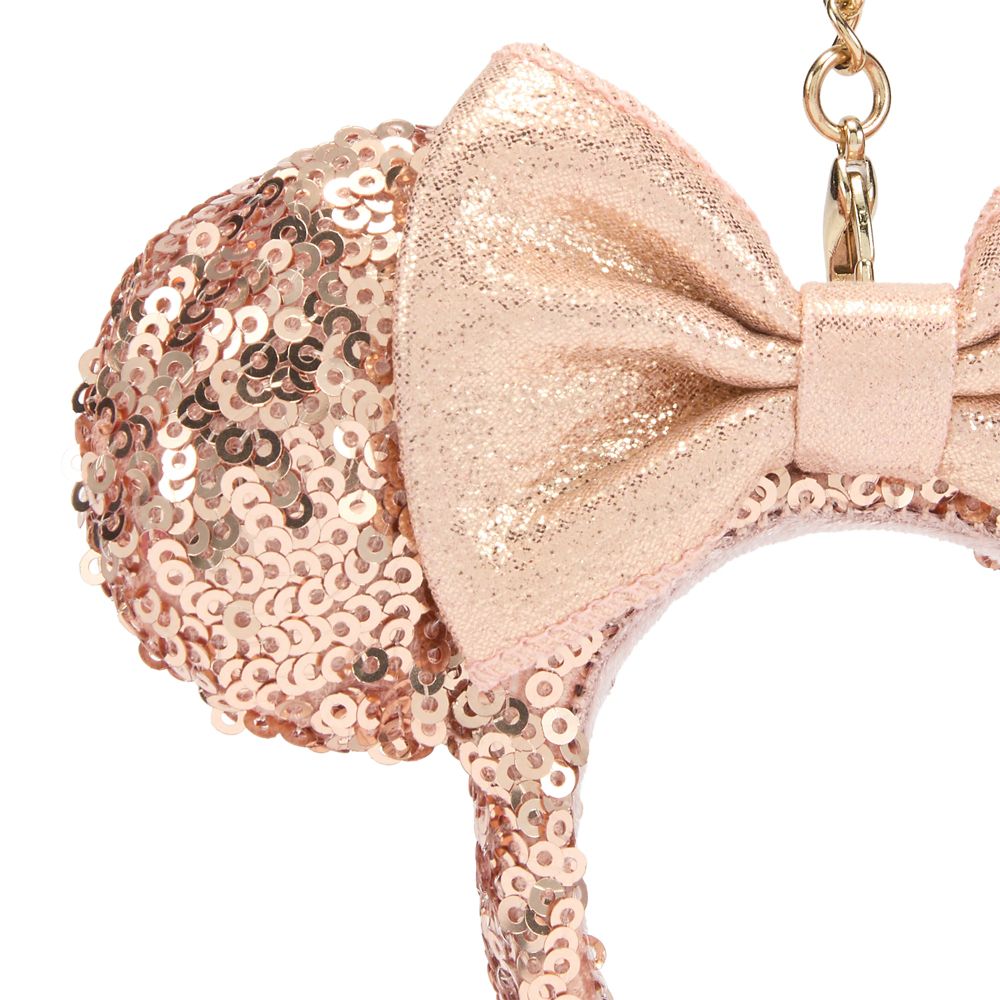 Minnie Mouse Sequin Ear Headband Bag Charm &ndash; Rose Gold