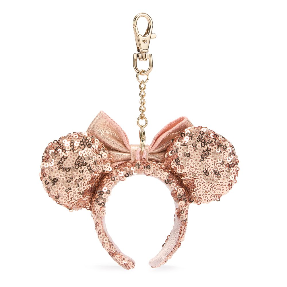 Minnie Mouse Sequin Ear Headband Bag Charm &ndash; Rose Gold