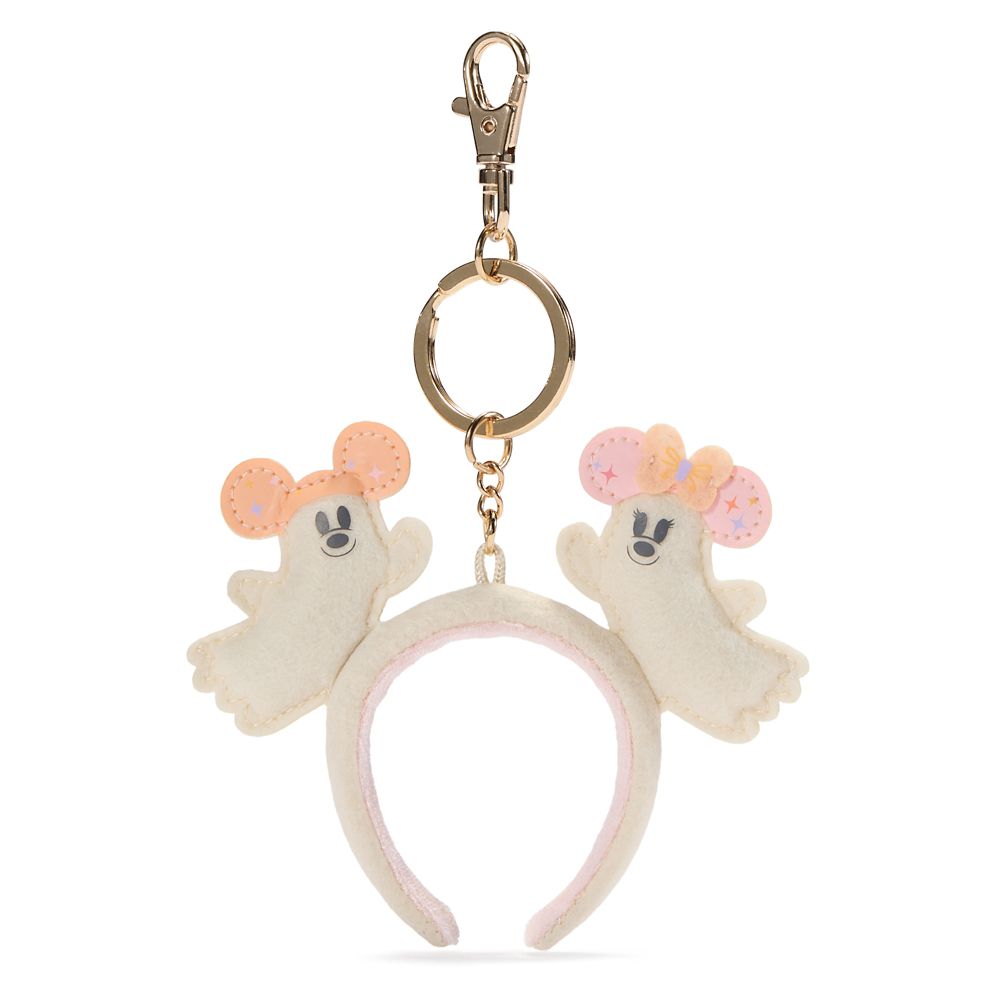 Mickey and Minnie Mouse Cutie Ghost Plush Keychain Bag Charm