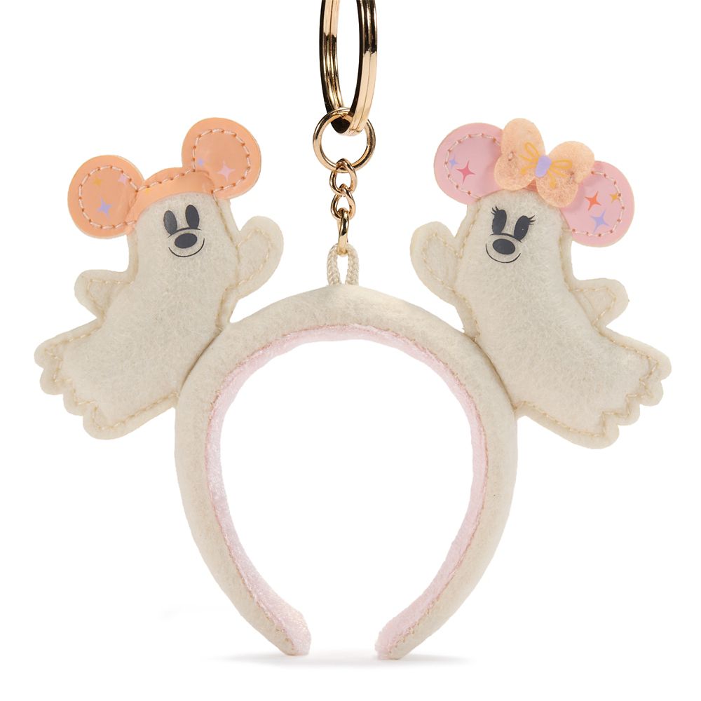 Mickey and Minnie Mouse Cutie Ghost Plush Keychain Bag Charm