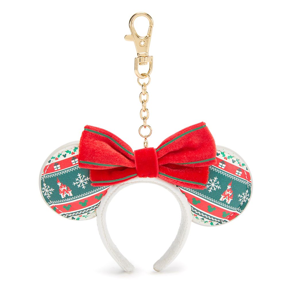 Minnie Mouse Holiday Ear Headband Bag Charm