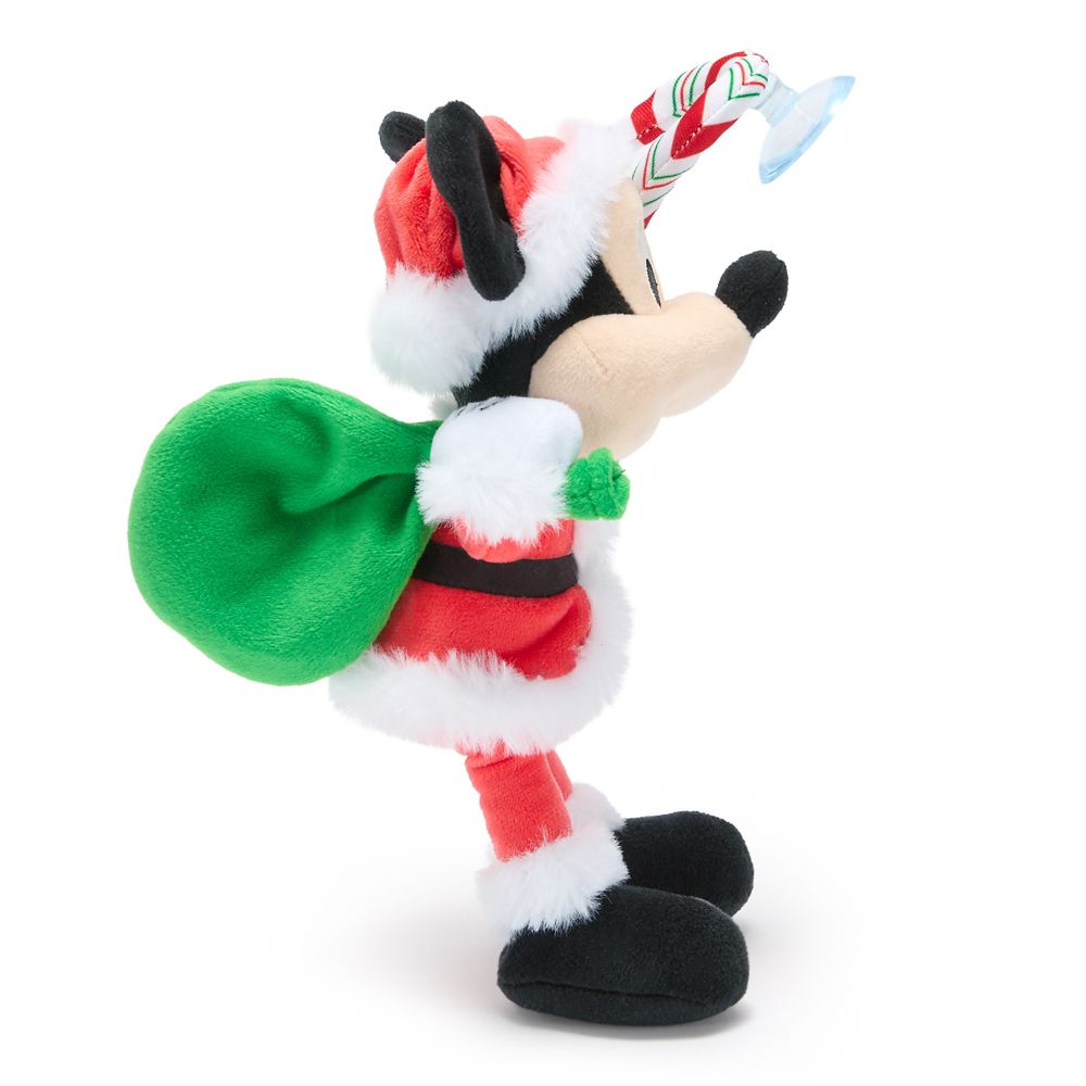 Santa Mickey Mouse Plush Suction Cup Cling  &ndash; 8 1/4''