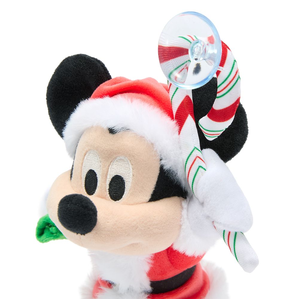 Santa Mickey Mouse Plush Suction Cup Cling  &ndash; 8 1/4''