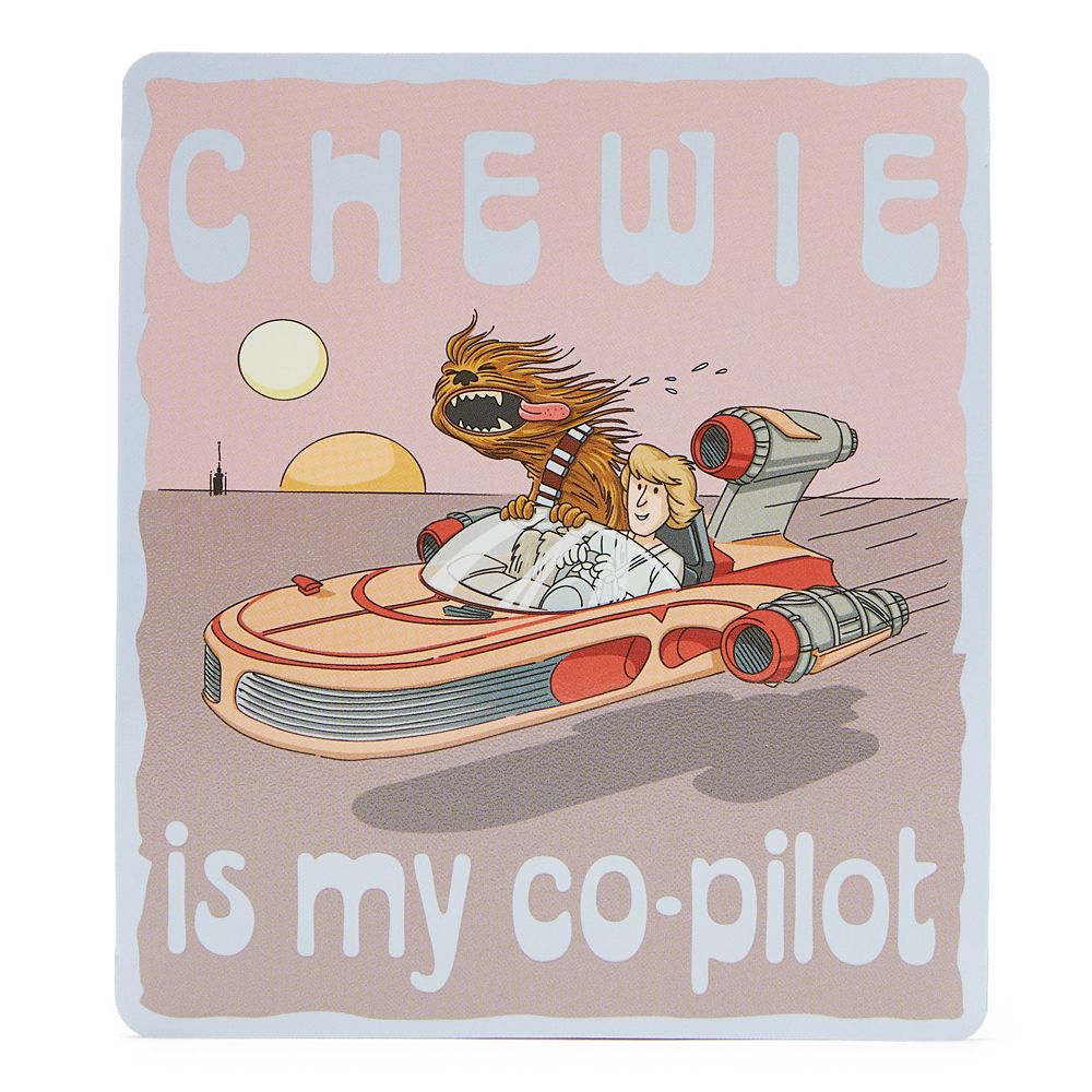 Chewbacca and Luke Skywalker ''Chewie Is My Co-Pilot'' Car Magnet &ndash; Star Wars