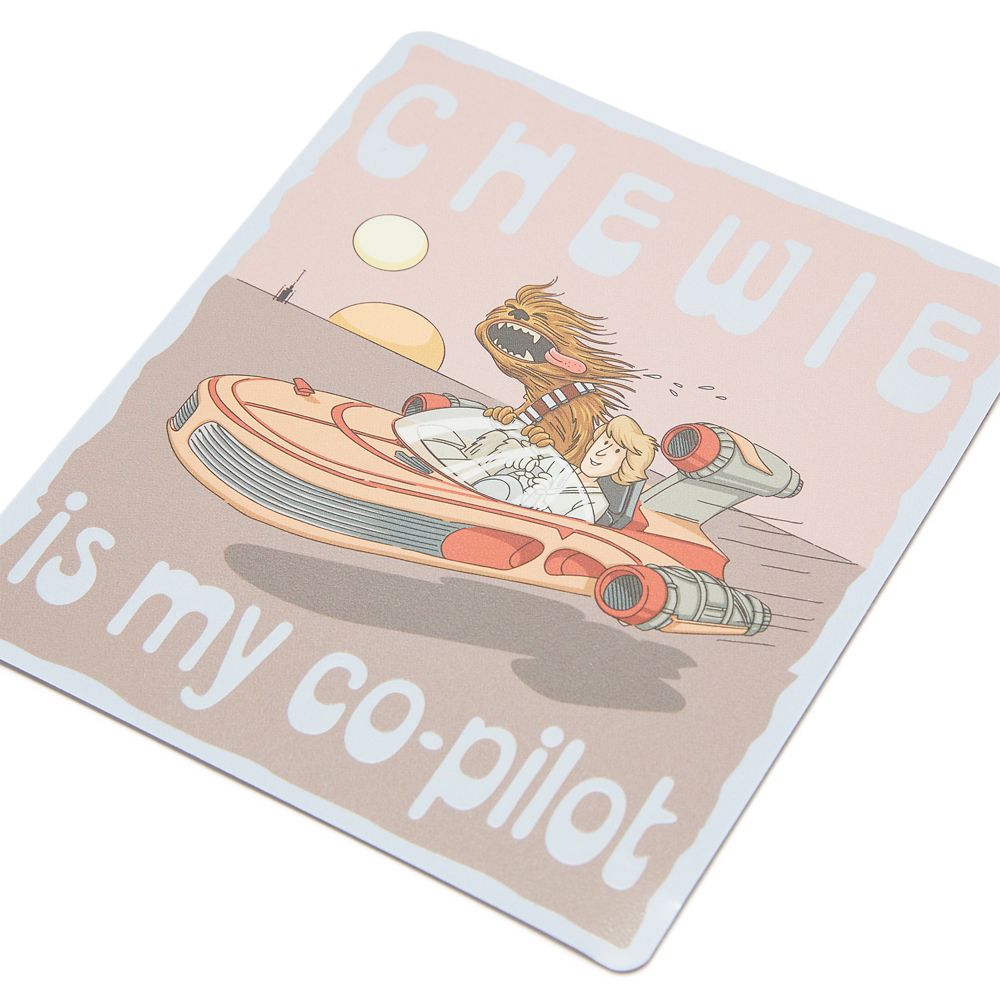 Chewbacca and Luke Skywalker ''Chewie Is My Co-Pilot'' Car Magnet &ndash; Star Wars