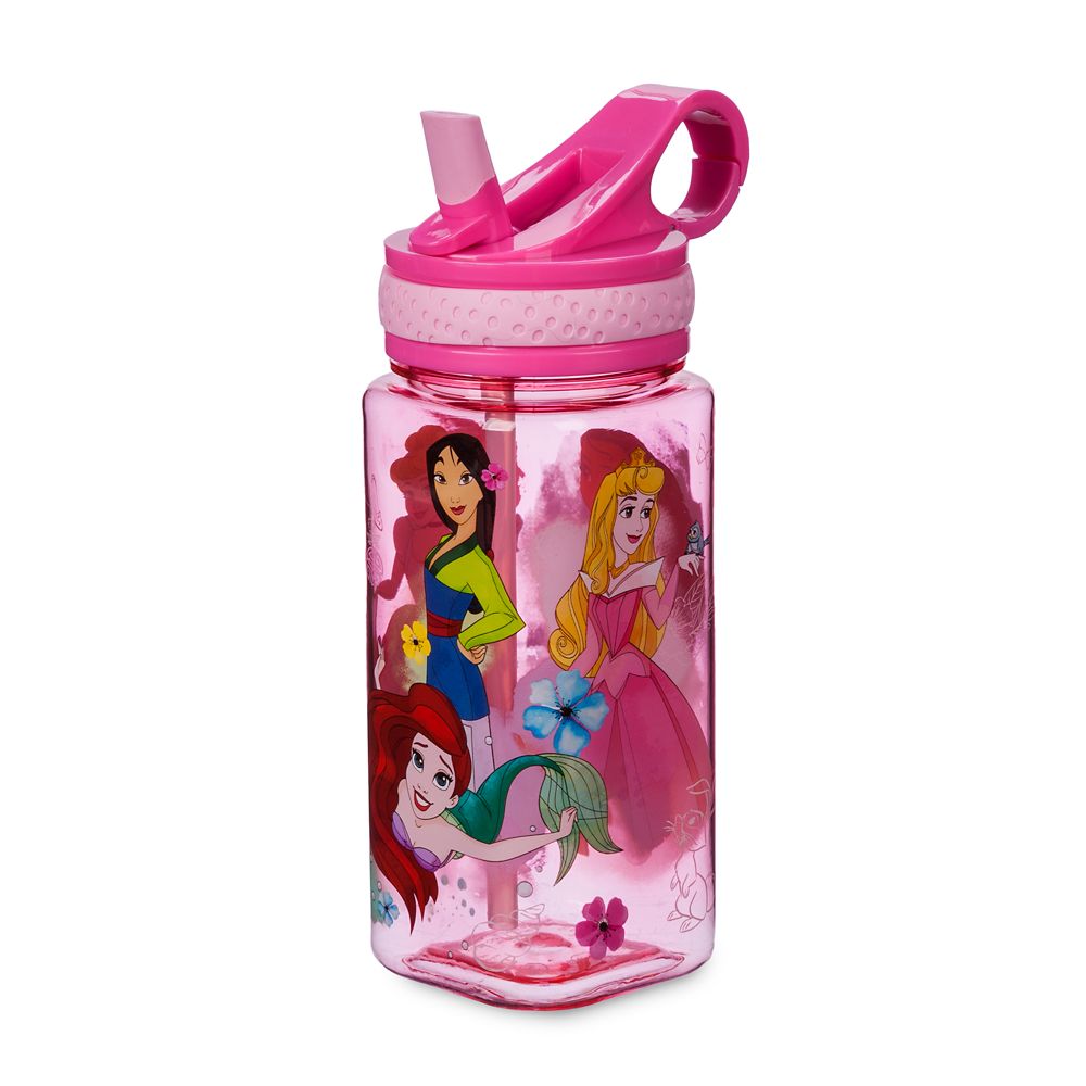 Disney Princess Water Bottle with Built-In Straw