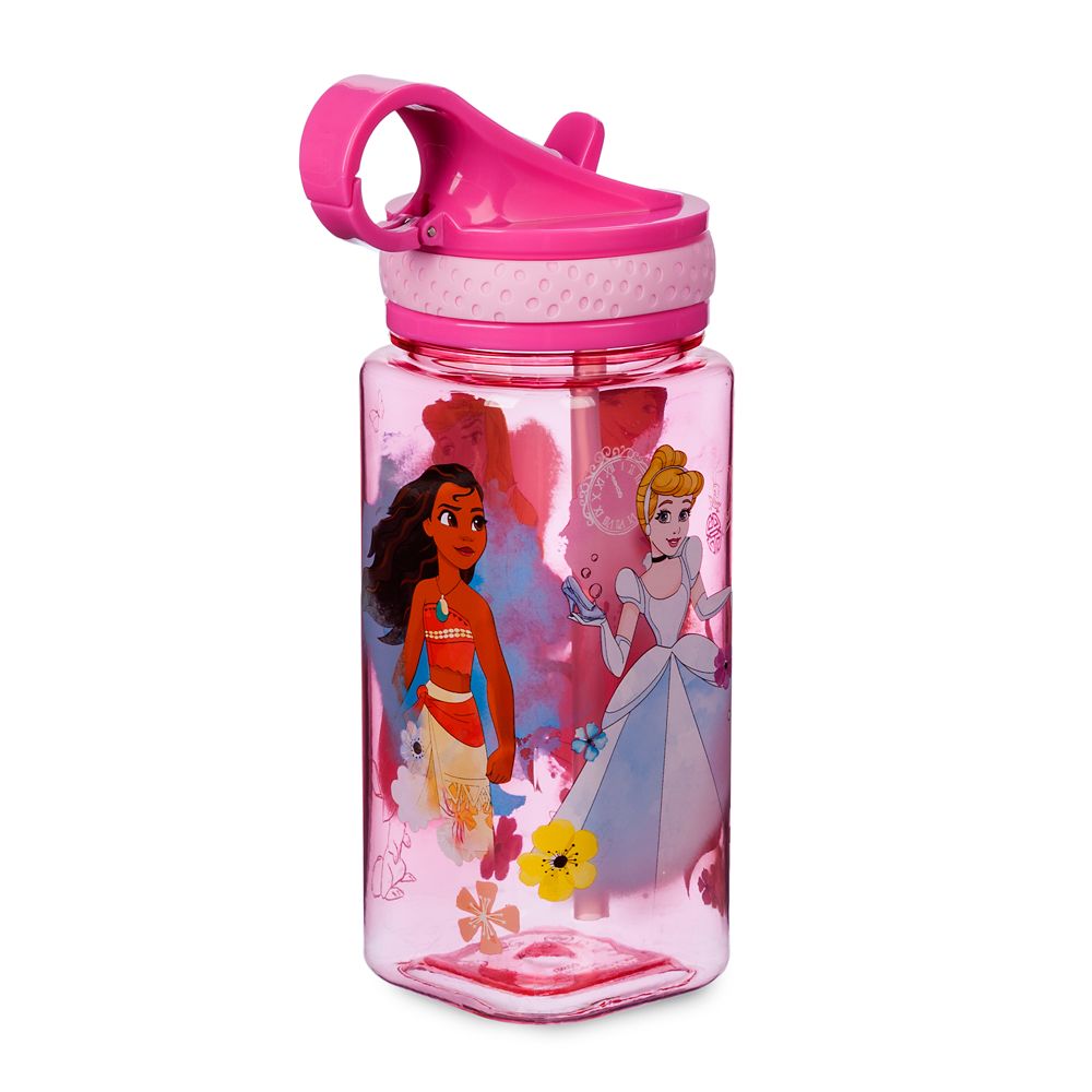 Disney Princess Water Bottle with Built-In Straw