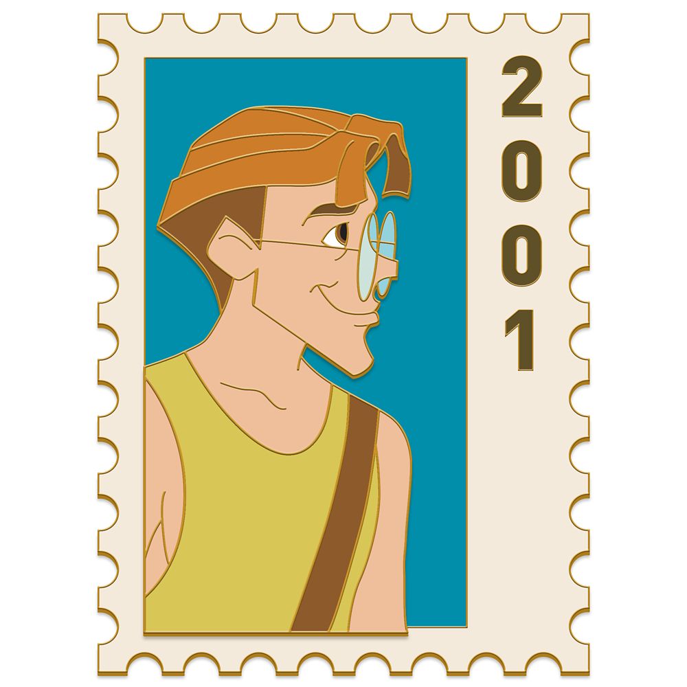 Milo Postage Stamp Pin &ndash; Atlantis: The Lost Empire &ndash; Disney Employee Center &ndash; Cast Member Exclusive &ndash; Limited Edition