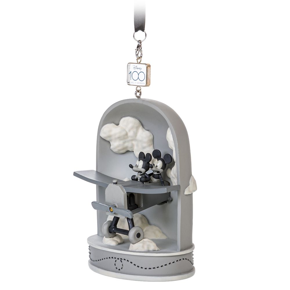 Mickey and Minnie Mouse Sketchbook Ornament &ndash; Plane Crazy &ndash; Disney100