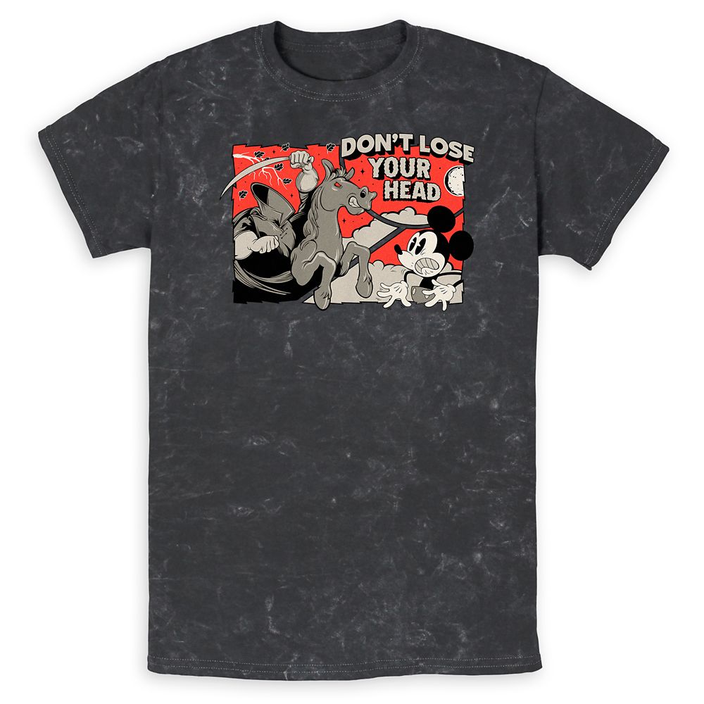 Mickey Mouse and Headless Horseman Mineral Wash T-Shirt for Adults