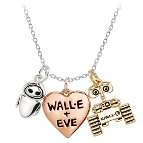 Disney WALL•E and E.V.E. Heart Necklace