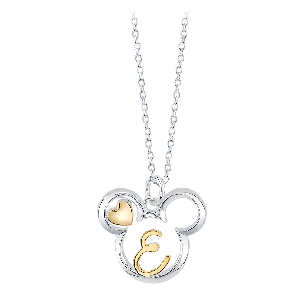 Mickey Mouse Icon with Initial Necklace