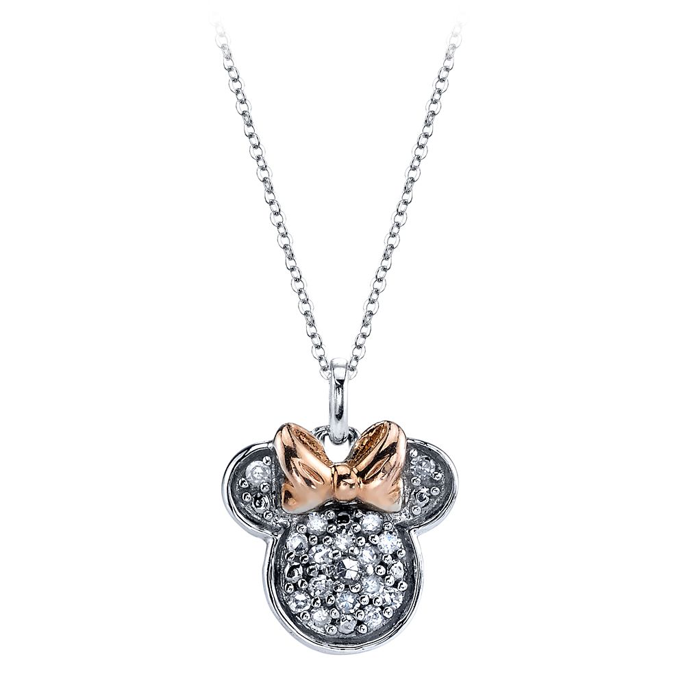 Minnie Mouse Icon Diamond Necklace Official shopDisney