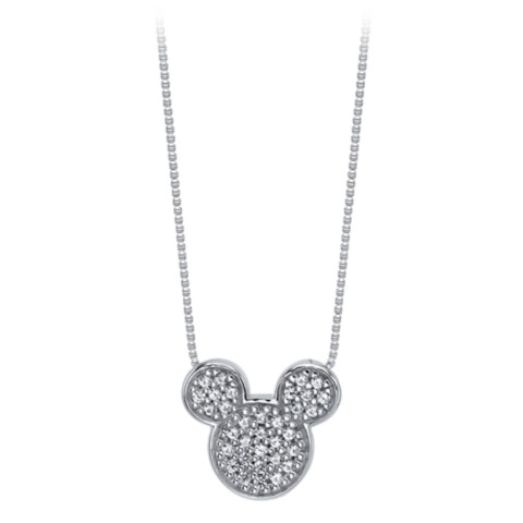 Disney Mickey Mouse Icon Sapphire Pendant Necklace