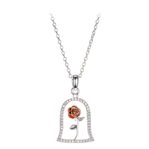 Disney Enchanted Rose Necklace – Beauty and the Beast