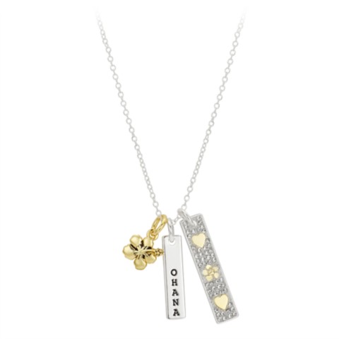 Disney Lilo & Stitch ''Ohana'' Bar Necklace