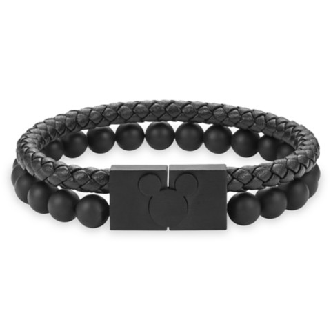 Disney Mickey Mouse Leather and Agate Bracelet