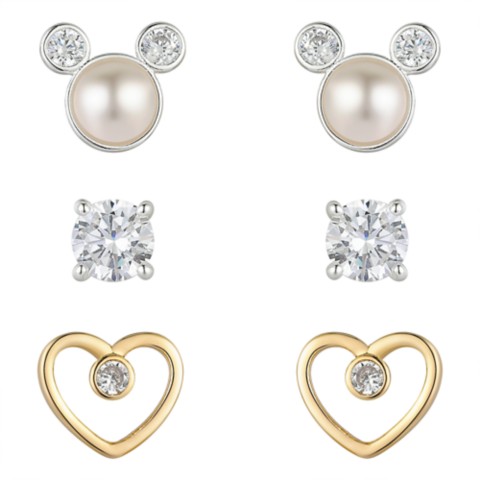 Disney Mickey Mouse Pearlescent Icon Earring Set