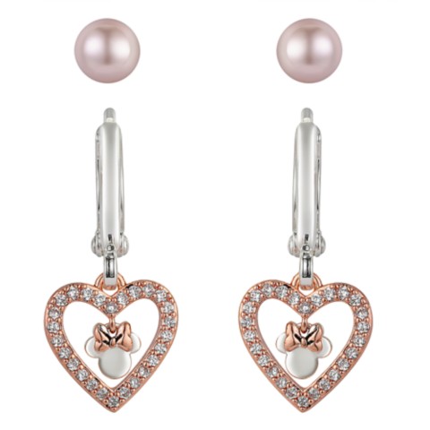 Disney Minnie Mouse Rose Gold Earring Set